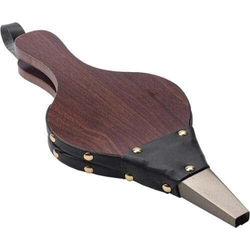 Vintage Mini Hand Bellows Dark Brown Fireplace Blower Traditional Stove Fire Lighter Fan For Home Diy Fireside Accesso