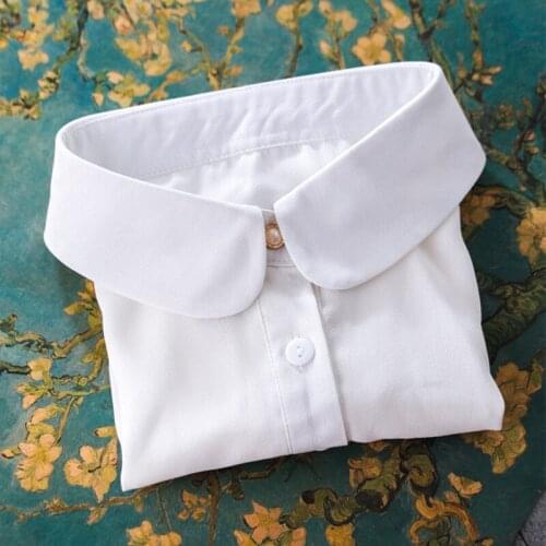 YSMILE Y Women White Fake Collar All Match Round Collar Detachable Collar Shirt Blouse Decorate Clothes Accessories For Lady