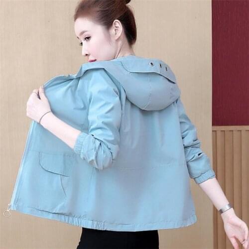 Women Jacket Short Coat wholesale Woman Casual jacket hooded Jacket Coat hot sale Women Basic Coat all-match Woman Coat