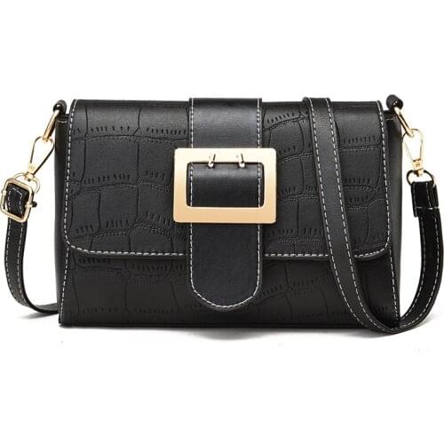 Fashion Vintage Crocodile Pattern Shoulder Bag Women PU Leather Crossbody Bags Luxurious Chains Messenger Bag Lady Flap Handbag