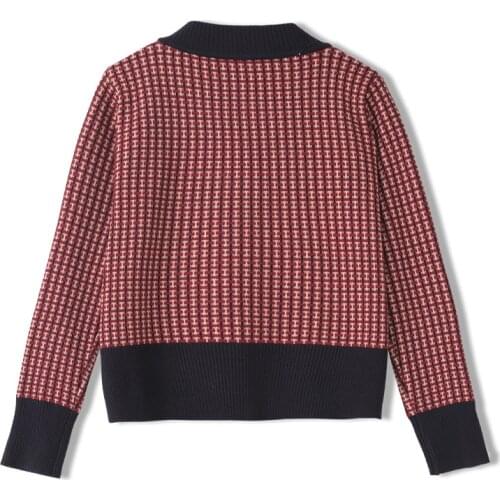 Knitting Spring Autumn Sweaters Retro Cardigans Women Tops Striped Luxury O-neck Beading Buttons Casual Knitted Lady Sweaters