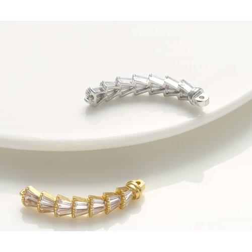 ZHUKOU NEW gold silver color Snake tail connectors for women DIY handmade Necklace jewelry making accessories wholesale VS477