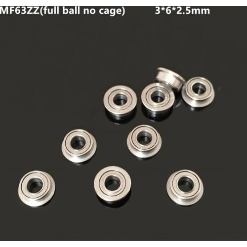 1000pcs/lothigh Quality MF63ZZ 3x6x2.5mm Metal Double Shielded Miniature Deep Groove Flanged Ball Bearing 3*6*2.5mm