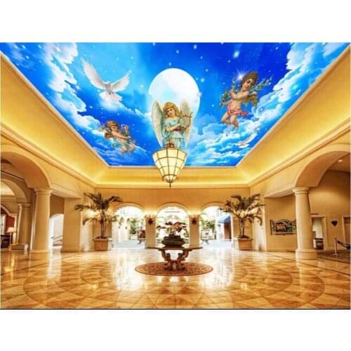 3d ceiling wallpaper custom photo mural Beauty of the Virgin Lady room decoration painting 3d wall murals wallpaper for 3 d
