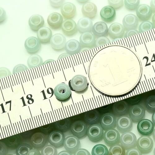 50PCS Natural Grade A Jade (Jadeite) loose Circle bead/ Size: 8mm (Wholesale)