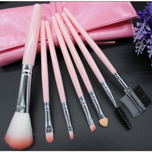 7 PCS /set Makeup Brush Brushes Make-up Tools Brush Pink Eye Shadow Foundation Powder Fashion Eyeliner Eyelash Lip