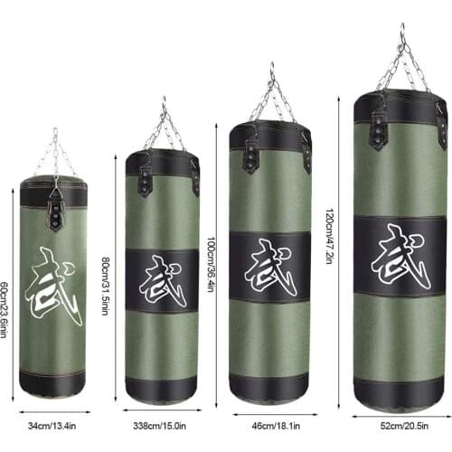 Boxing Sand Filling Thicken Strength Training Fitness Exercise Punch Sandbag Boxing Training Fight Sandbag Empty-Heavy Gym Bag