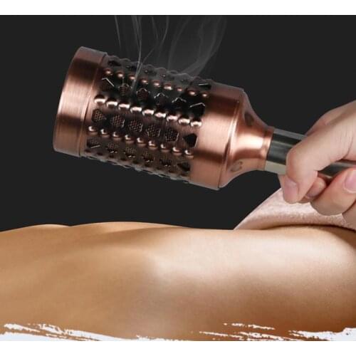 Household multifunctional body temperature moxibus rods pure copper rod body massage, physiotherapy