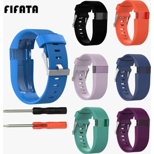 FIFATA For Fitbit Charge HR Colorful Sport Silicone Wrist Band Replacement Watch Strap Smart Bracelet Strap For Fitbit Charge HR