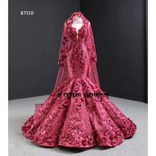 Long Evening Dresses 2020 Sexy Mermaid Straps Glitter Sparkly Arabic Dubai Real Sample Red Formal Evening Gowns