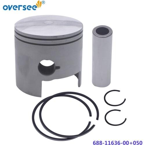 688-11636 Piston Kit 688-11605 Piston Ring +050 For Yamaha Outboard Motor 2T 75HP 85HP 90HP Parsun T85 Oversize 050