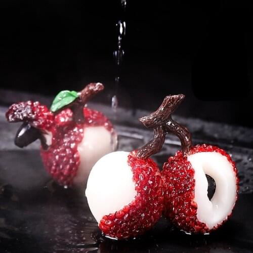 Creative Color Changing Litchi Tea Pet Environmental Resin Ornaments Chinese Tea Set Personality Tea Play Tea Accessories