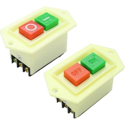 LC3-5 LC3-10 Button Power Switch 5A 10A 220/380V Three-phase Power Control Starter Switch Bench Drill Grinder Cutting Machine