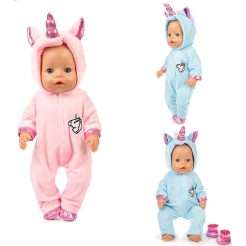 High quality pony set Doll Clothes Fit For 43cm zapf baby Doll clothes reborn Doll Accessories