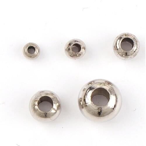 8mm Mixed Color Round Iron Smooth Ball Spacer Metal Loose Beads For DIY Jewelry Making Needlework Bracelet Necklace Supplies
