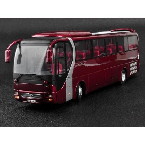 1/42 For MAN Lions Star YuTong Bus ZK6120R41 Diecast Metal Car Model Toys Boy Girl Gift Collection Red/White Metal,Plastic