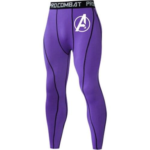 Mens Sports Pants Running Leggings Elastic Trousers Compression Gym Fitness Tights Exercise Training Breathable Quick Dry Tight