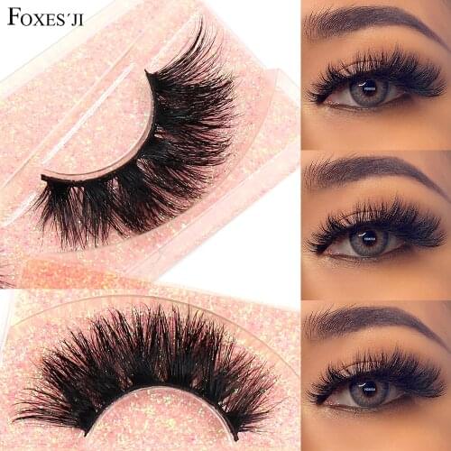 FOXESJI 3D False Eyelashes Mink Lashes Multilevel Thick Fluffy High Volume Mink Eyelashes Fake Eyelash Lightweight Faux Cils K16