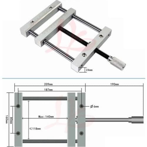 Flat Tongs Manumotive 140mm Screw Precision Parallel-jaw Vice Plain Vise QGG for CNC Machine 187*60mm