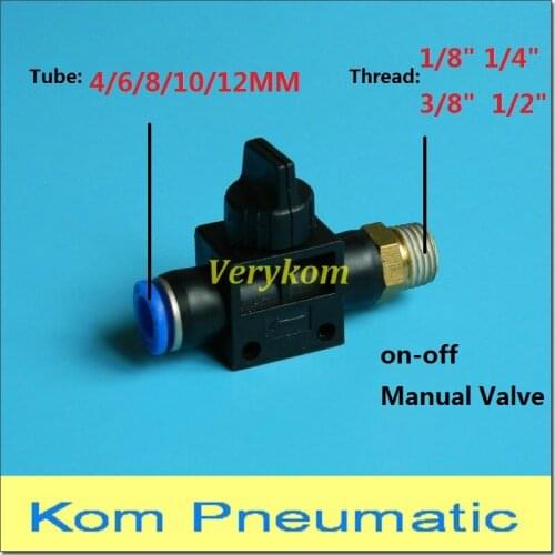 Pneumatic Manual Flow Speed Control 4MM 6MM 8MM Tube Pipe Push In 1/8" 1/4" 3/8" 1/2" bsp Air Fitting Switch Valve SMC VHK Type