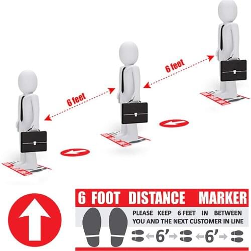 Keep Apart Floor Sign Sticker Social Distance Stand Here Keep 6ft In Between Distance Marker For Social Distance While In Line