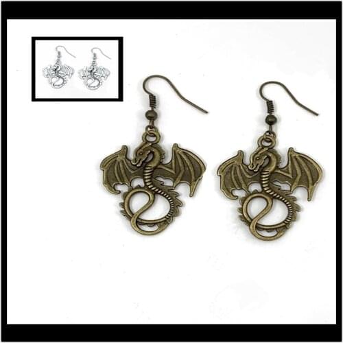 New Female Beautiful Retro Dragon Earrings, Handmade Earrings, Charm Earrings, Gift for Her, Lifetime Boho Earrings