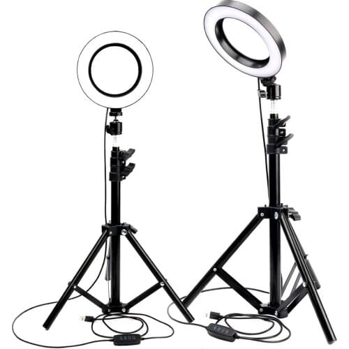 LED Ring Light Photo Studio Camera Light Photography Dimmable Video light for Youtube Makeup Selfie with Tripod Phone Holder