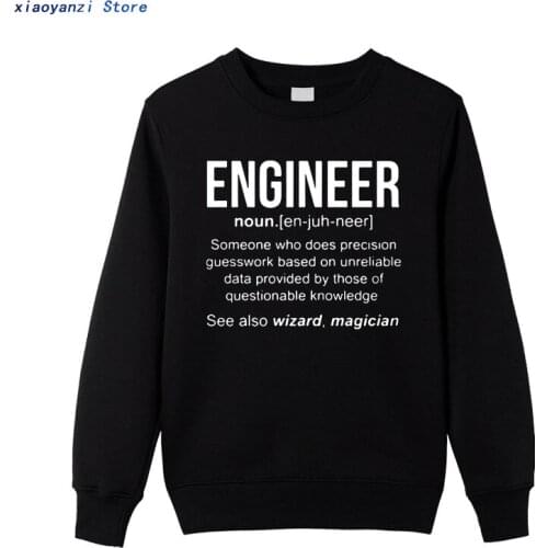 Engineer sweatshirts Engineer hoodies Print Cotton sweatshirt Man Fashion Plus size pullovers Cute couple clothing