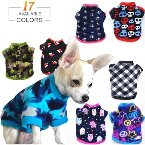 Warm Fleece Pet Dog Clothes Cute Christmas Coat Pet Coat Puppy Dogs Shirt Jacket French Bulldog Pullover Camouflage Dog Clothing
