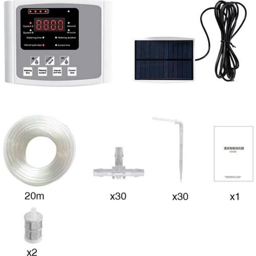 Garden Intelligent Solar Drip Irrigation Equipment System Sprinkler Household Automatic Timing Dual Pump Sprinkler Controller