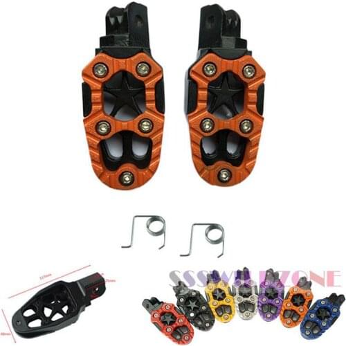 Universal Motorcycle Accessory foot pin aluminum alloy concave convex wear resistant foot pedal Front Foot Pegs Footrest Pedal