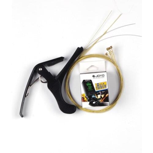 High quality P4 Guitar Tool Set Essential Accessories Suits Includes Guitar Strings JT-01 Tuner and Capo for Guitar Accessories