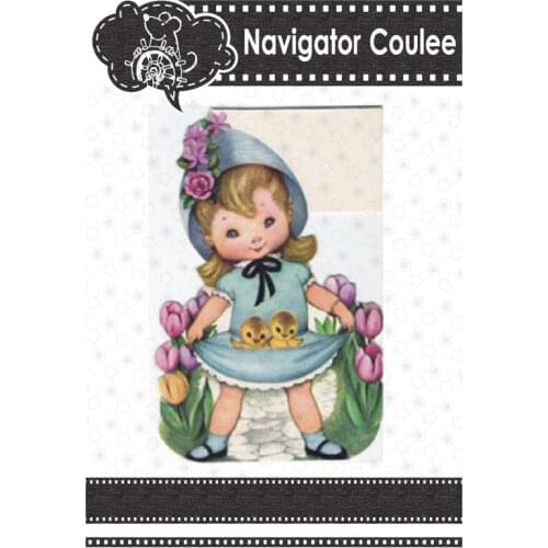 Skirt Girl Duck Flowers Metal Cutting Die DIY Scrapbook Creative Molding Craft Cutting Card Layered Template Cutting Die 2021