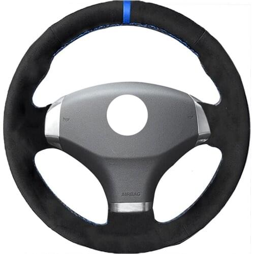 Alcantara Material Suede Leather Car Steering Wheel Cover for Peugeot 408