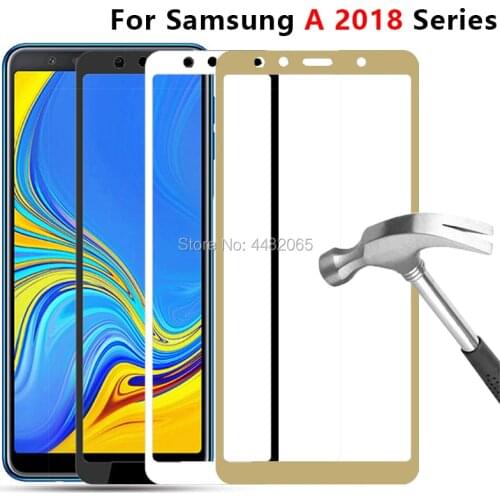 Protective Glass For Samsung A5 A6 A7 A8 Plus 2018 Tempered Glas Screen Protector Case On The Galaxy A 5 6 7 8 5a 6a 7a 8a Cover