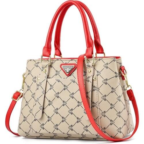 Womens Bag 2019 New Fashion Flower Shoulder Bag Pu Simple and Versatile Messenger Bag Women