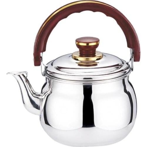 1pc Home Stainless Steel Teakettle Kitchen Whistle Boiling Water Kettle Thickening Sound Gas Gas Gas Induction Cooker Teapot