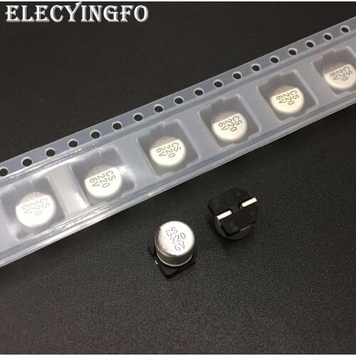 10pcs 220uF 6.3V220UF ST CS series 6.3x5.4mm 6.3V220uF Chip type SMD Aluminum Electrolytic Capacitor