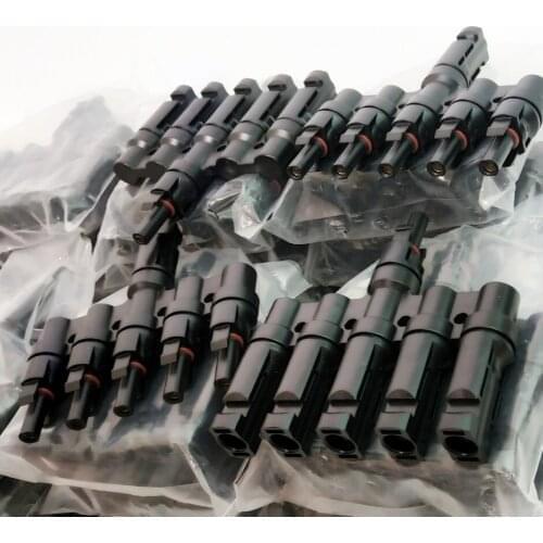 100 Pairs x 5T Connector male and female, 5 Branch Solar Panel Connector used for Solar module parallel connection IP67