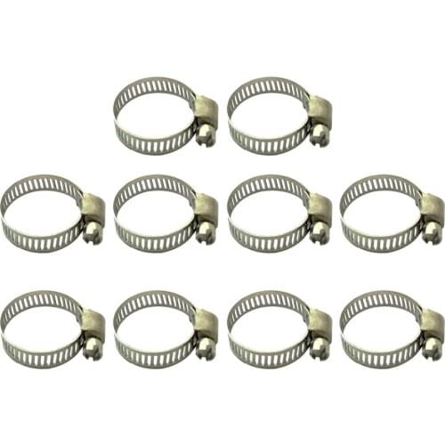 20pc Tube Clamp Fit Tube O.D Handle Clamp Stainless Steel Hose 16-25mm & 19-29mm