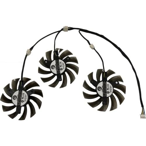 3Pcs/set PLD08010S12HH 4Pin GTX680 GTX770 GTX760 GPU Cooler Graphics Card Fan For Gigabte GeForce GTX 770 760 680 As Replacement