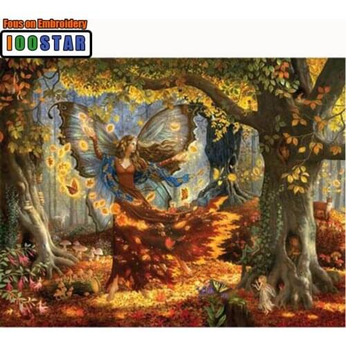 5D DIY Diamond Embroidery Forest butterfly fairy Diamond Painting Cross Stitch Square Rhinestone Mosaic Decoration