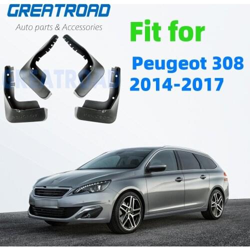 Car Mud Flaps for For Peugeot 308 Hatchback 2014 2015 2016 2017 For Fender Splash Guard Mudguard Accessories
