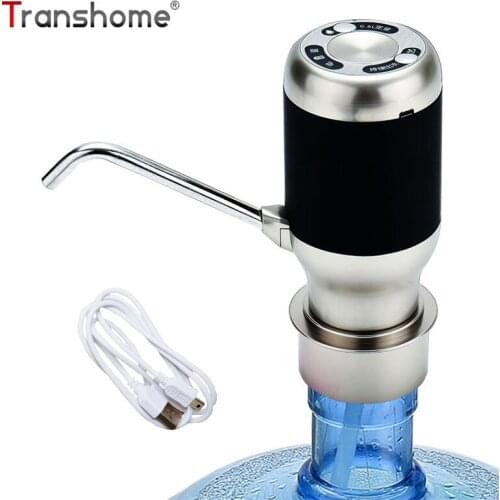 Transhome Wireless Rechargeable Electric Water Pump Portable Outdoor Smart Dispenser Rechargeable Electric Battery Drinkware Tap