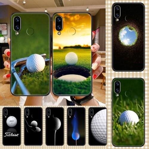 Sport Golf Ball Phone case For Huawei Honor 6 7 8 9 10 10i 20 A C X Lite Pro Play black pretty Etui fashion back 3D bumper tpu