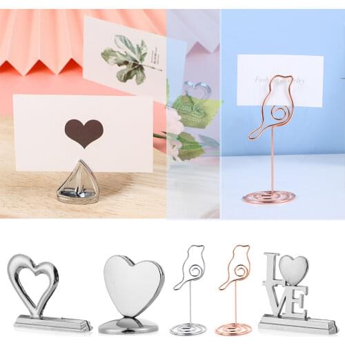 Wedding Table Number Holder Stands Name Seating Labels Placecard Clips Photo Cards Display Stand for Anniversary Party
