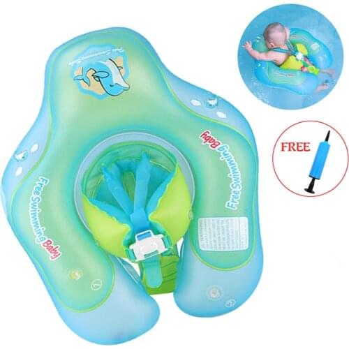 Baby Inflatable Swimming Float Ring Infant Floating Inflatable Floats Pool Toys Swimming Pool Accessories with Inflator Pump