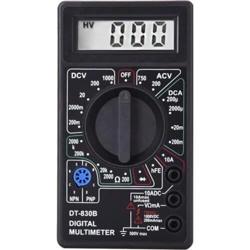 DHL 50PCS DT-830B Digital Multimeter Electrical AC DC Ammeter Voltmeter Ohm Tester Meter 750/1000V Amp Volt Ohm Tester Meter