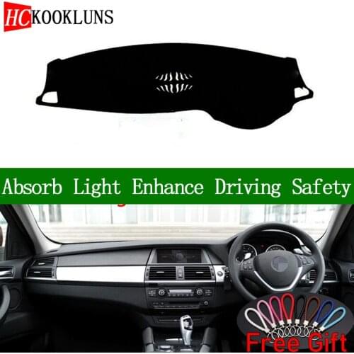 For BMW X6 2008 2009 2010 2011-2019 Right Hand Drive Dashboard Cover Car Stickers Sun Shade Dash Mat Carpet Interior Accessories