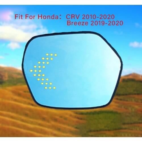 For Honda CRV 2010-2020 Breeze 16-19 Demist Car Rearview Mirror Glare Proof Blue Glasses Led Lamp Heated turn singleLarge view